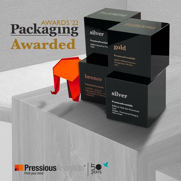 PressiousArvanitidis received four awards at the Packaging Awards 2022